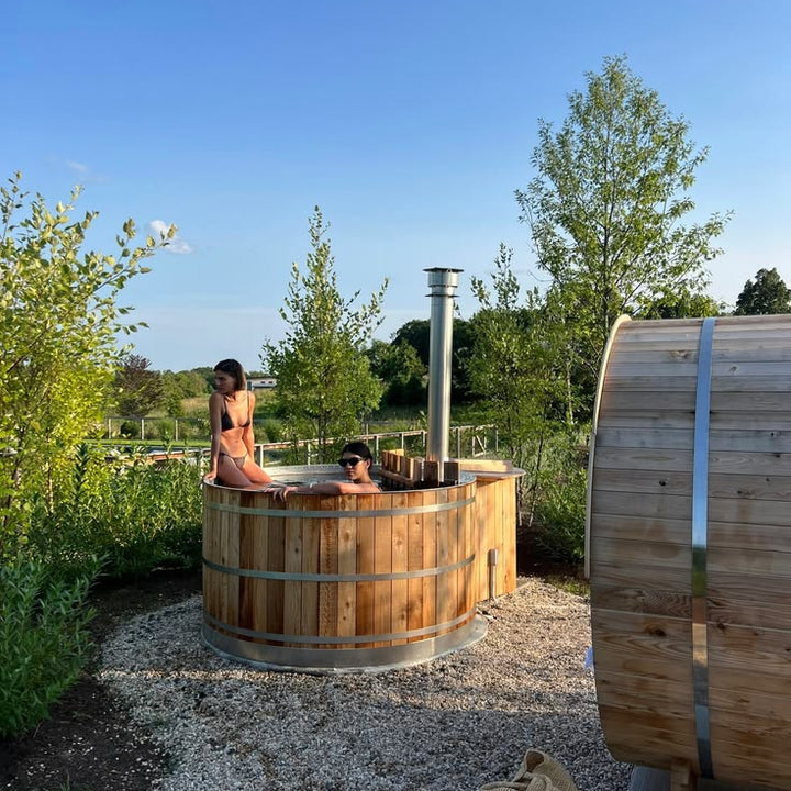 Revival Hot Tub — 1.8m Wood-Fired Outdoor Hot Tub | 4 Person