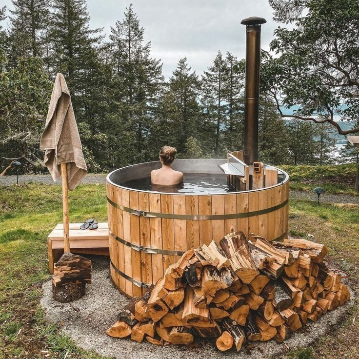Revival Hot Tub — 1.8m Wood-Fired Outdoor Hot Tub | 4 Person