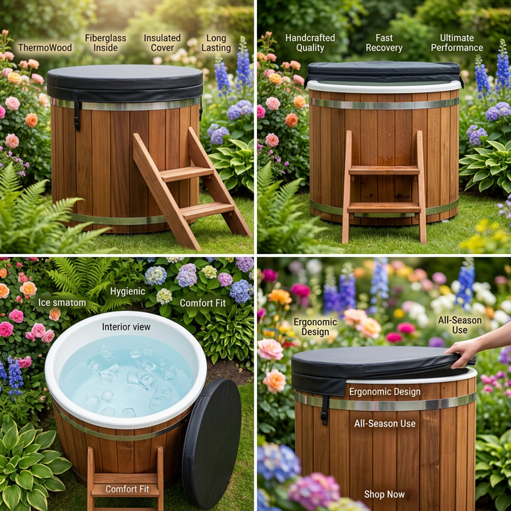 Revival Cold Plunge Tub — 1 Person Fiberglass Ice Bath