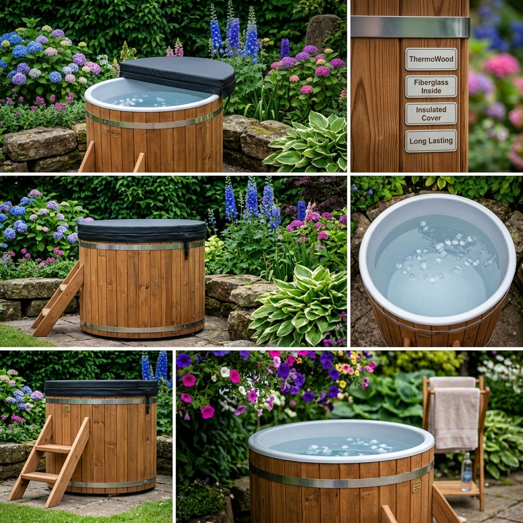 Revival Cold Plunge Tub — 1 Person Fiberglass Ice Bath