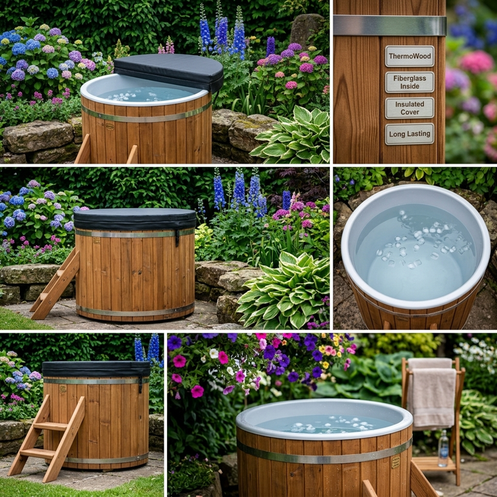Revival Cold Plunge Tub — 1 Person Fiberglass Ice Bath