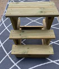 Wooden Entry Steps for Cold Plunge Tub